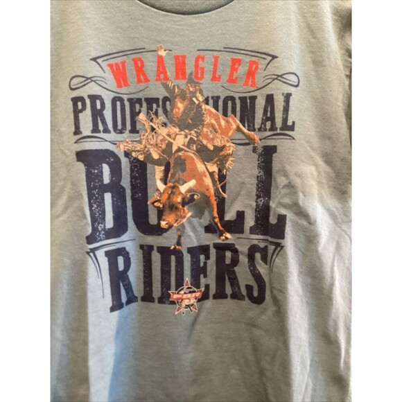 Wrangler Kids Blue Professional Bull Riders PBR T-Shirt Medium New Without Tags - Picture 2 of 4